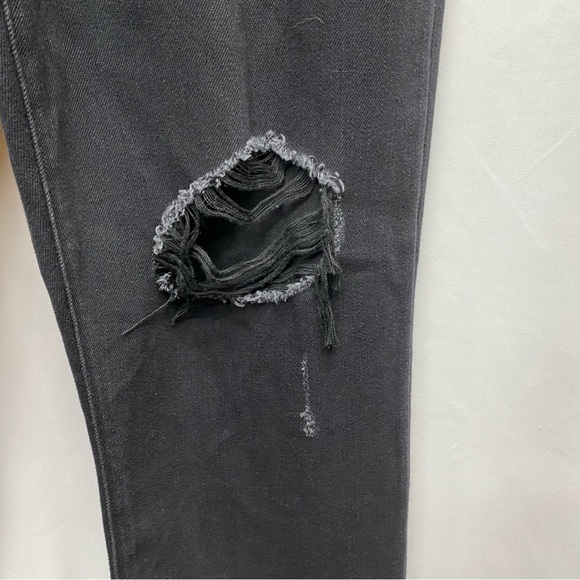 Old Navy womens 12 extra high rise Haley boyfriend button fly black jeans pants - Picture 2 of 11